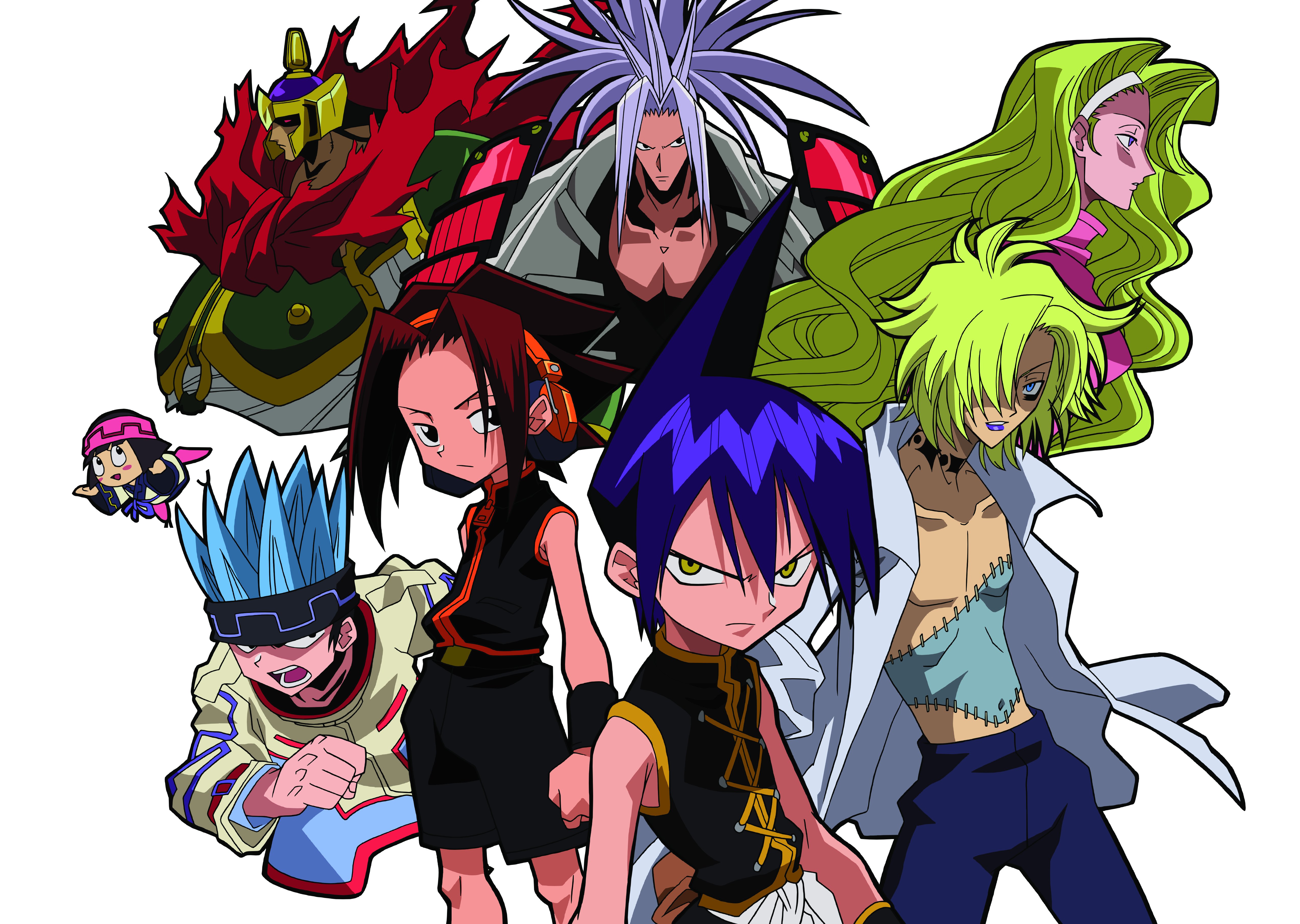 takami akio shaman king amidamaru asakura yoh bason eliza faust johann